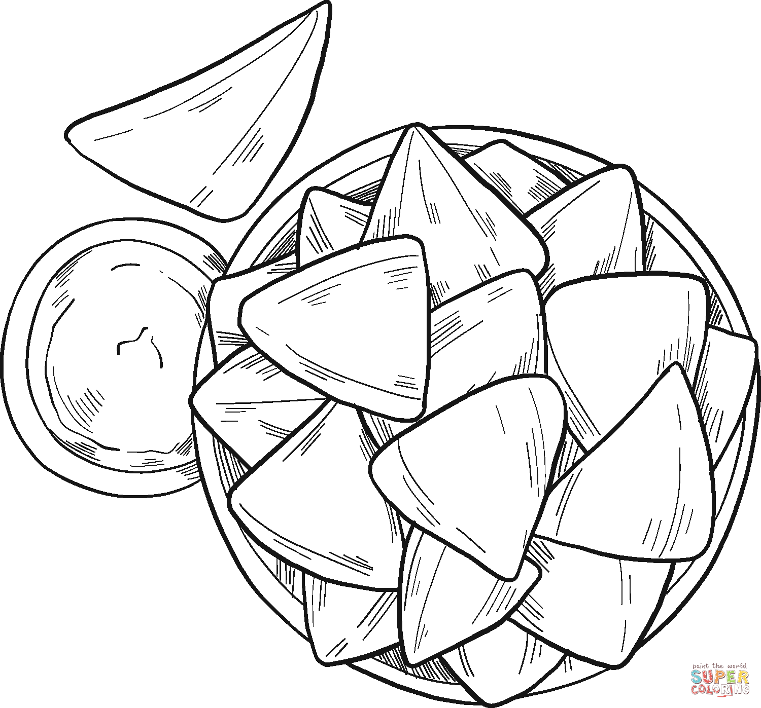 Nachos coloring page | Free Printable Coloring Pages
