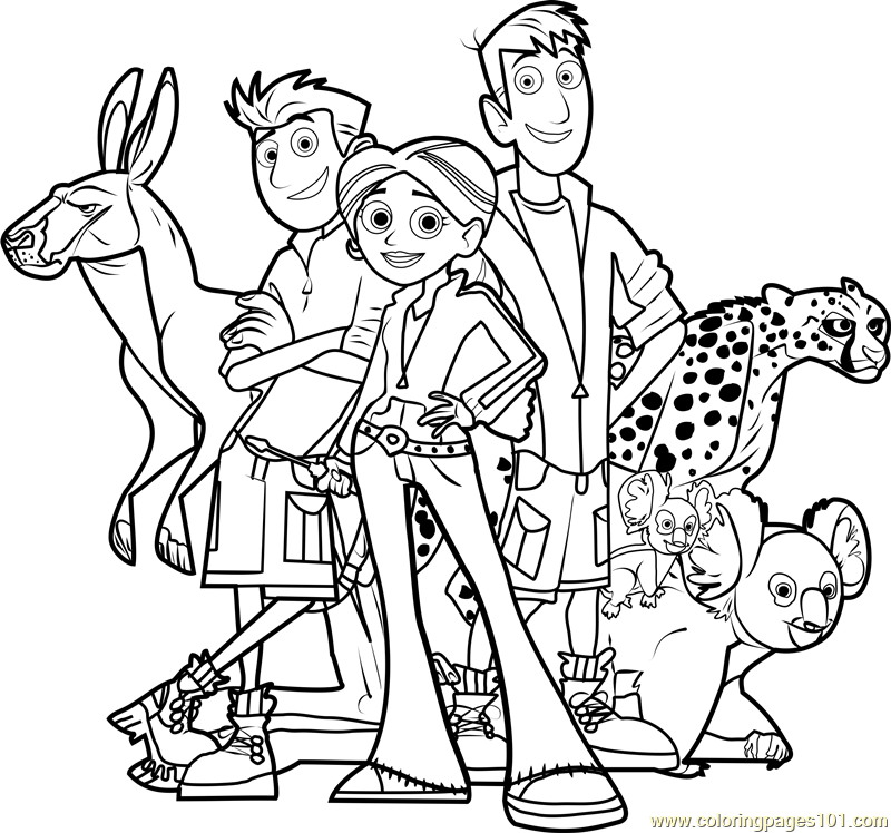 Wild Kratts Team Coloring Page for Kids ...