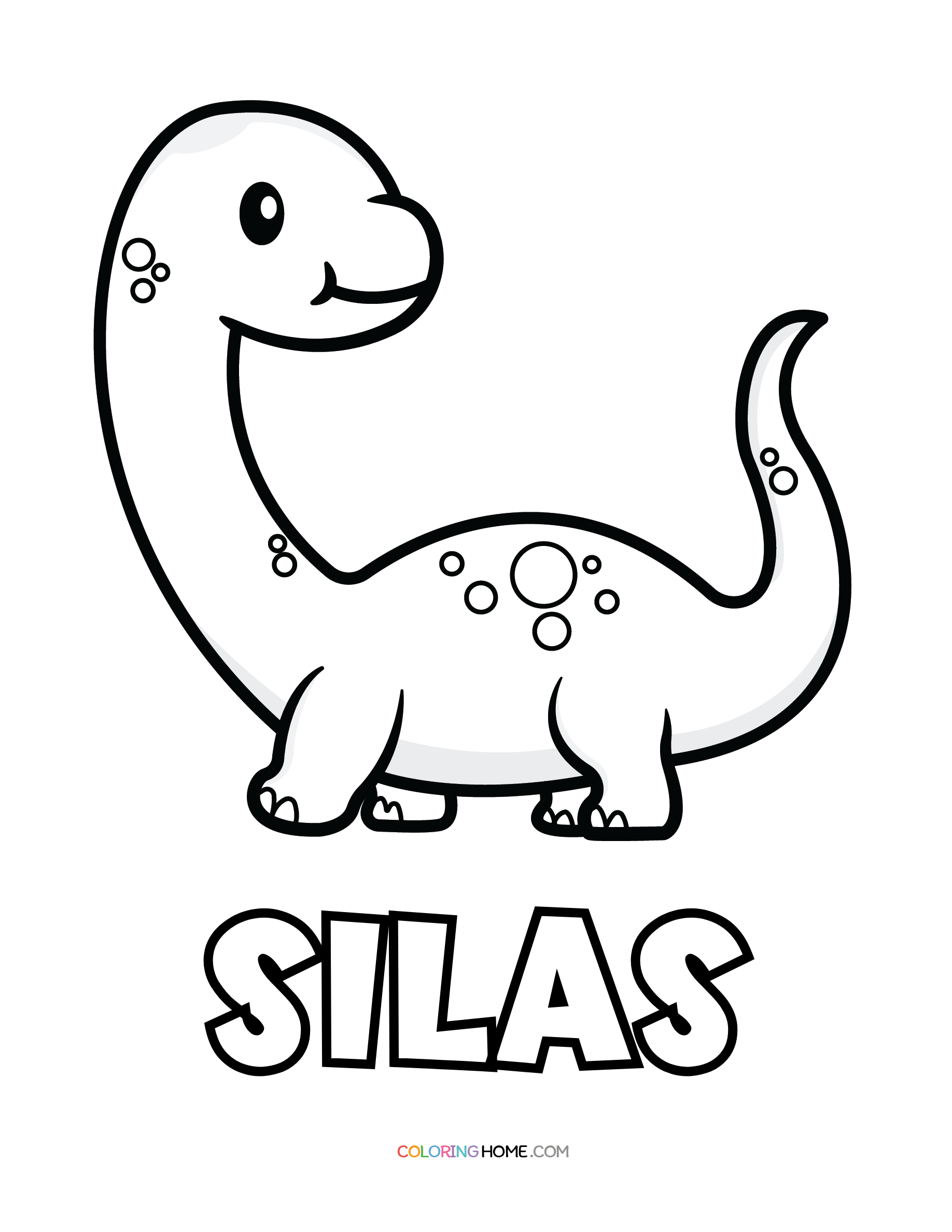 Silas dinosaur coloring page