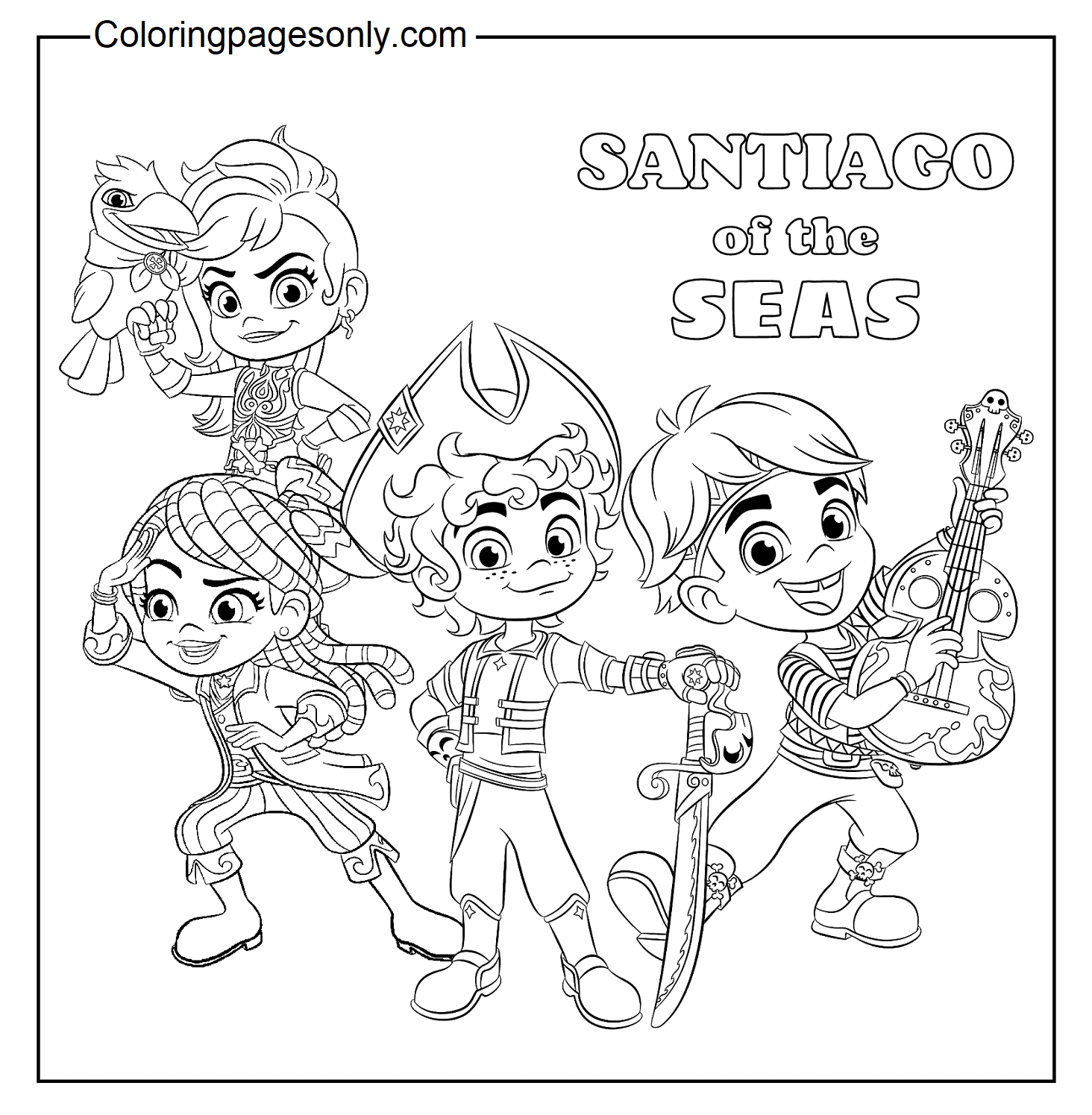 Free Printable Santiago of The Seas Coloring Pages - Santiago of the Seas  Coloring Pages - Coloring Pages For Kids And Adults