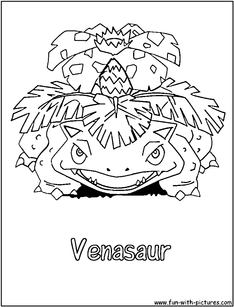 Mega Pokemon Venusaur Coloring Pages ...