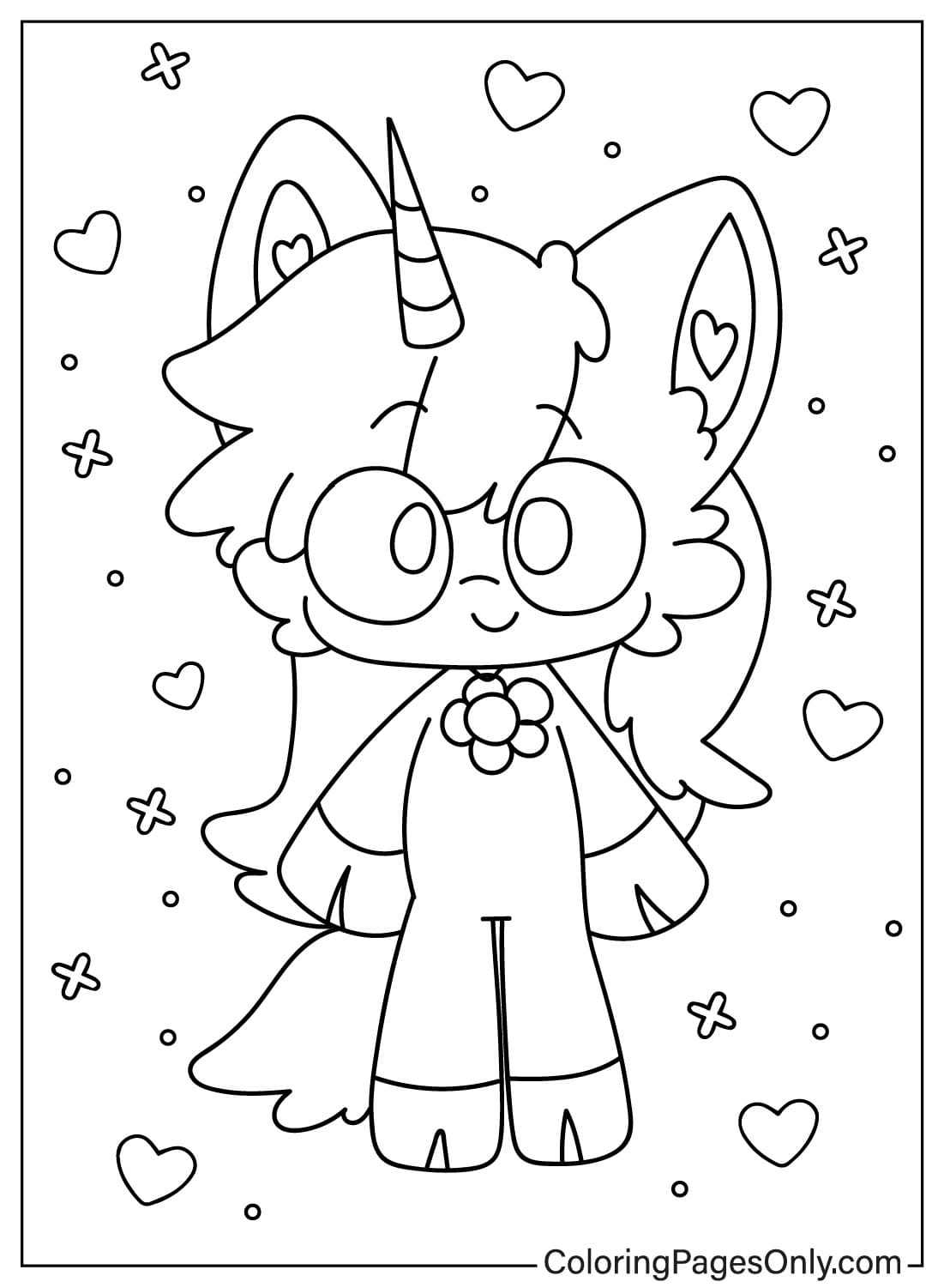 Cute CraftyCorn Coloring Page - Free ...