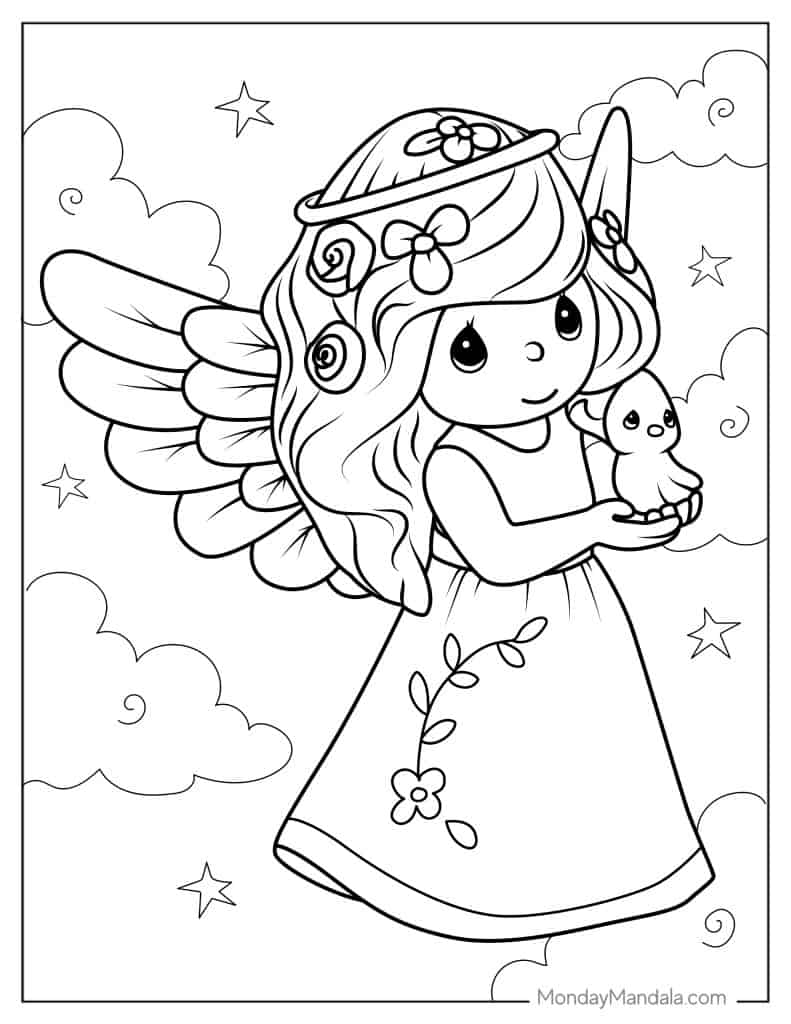 22 Angel Coloring Pages (Free PDF Printables)