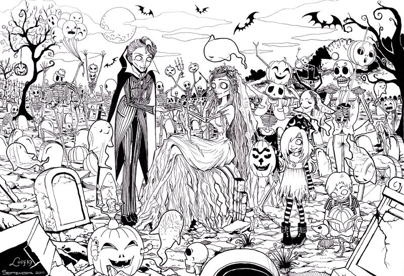 Free Printable Halloween Coloring Page Adults