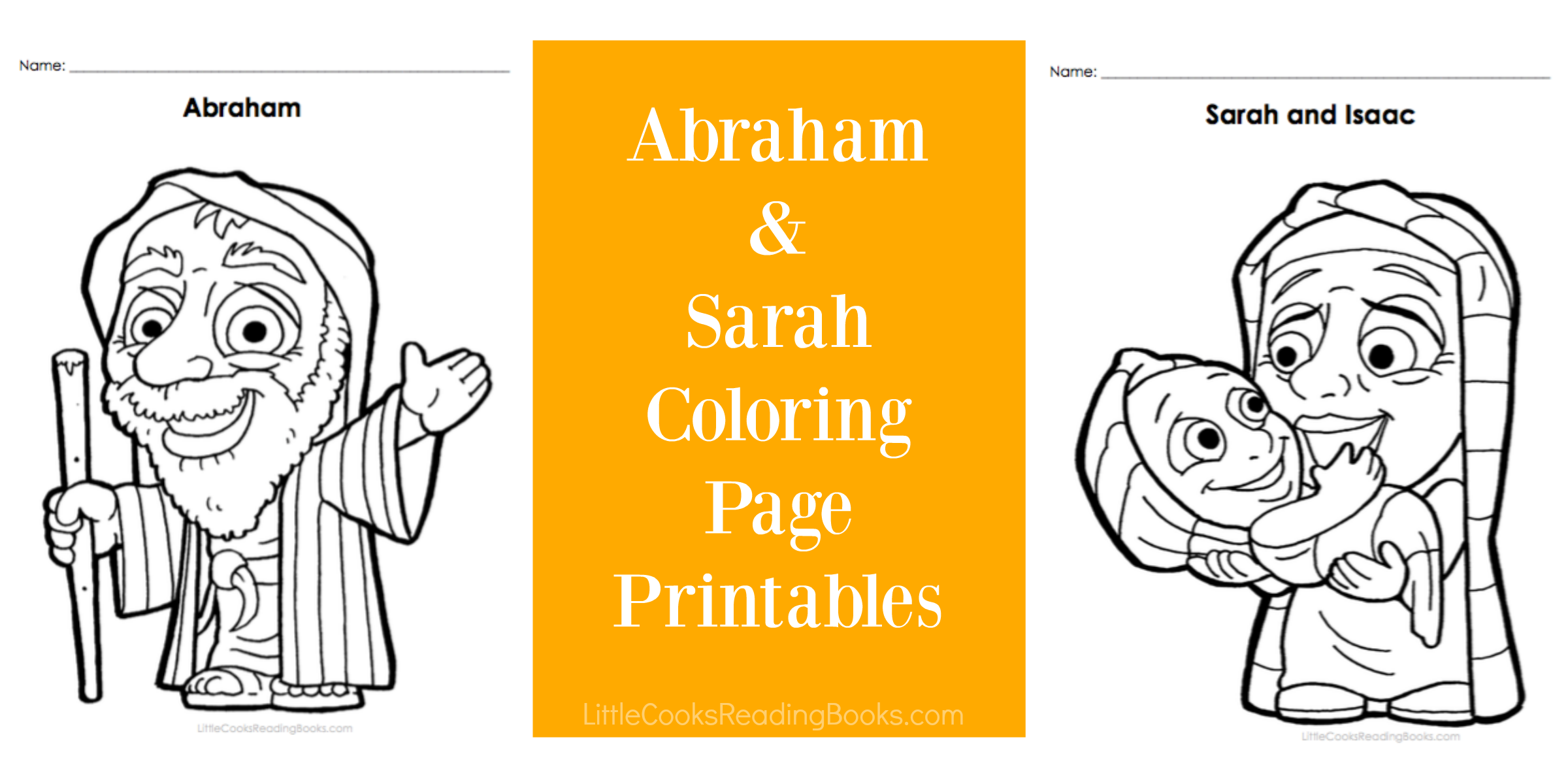 FREE Abraham and Sarah Coloring Pages | Little Cooks Reading Books