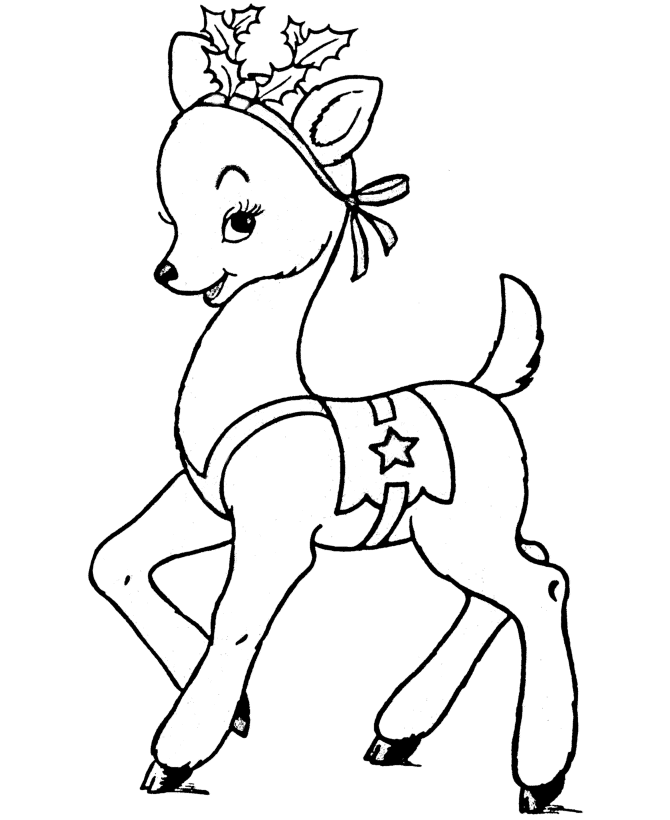 Baby Rudolph Christmas Coloring Pages - Coloring Pages For All Ages