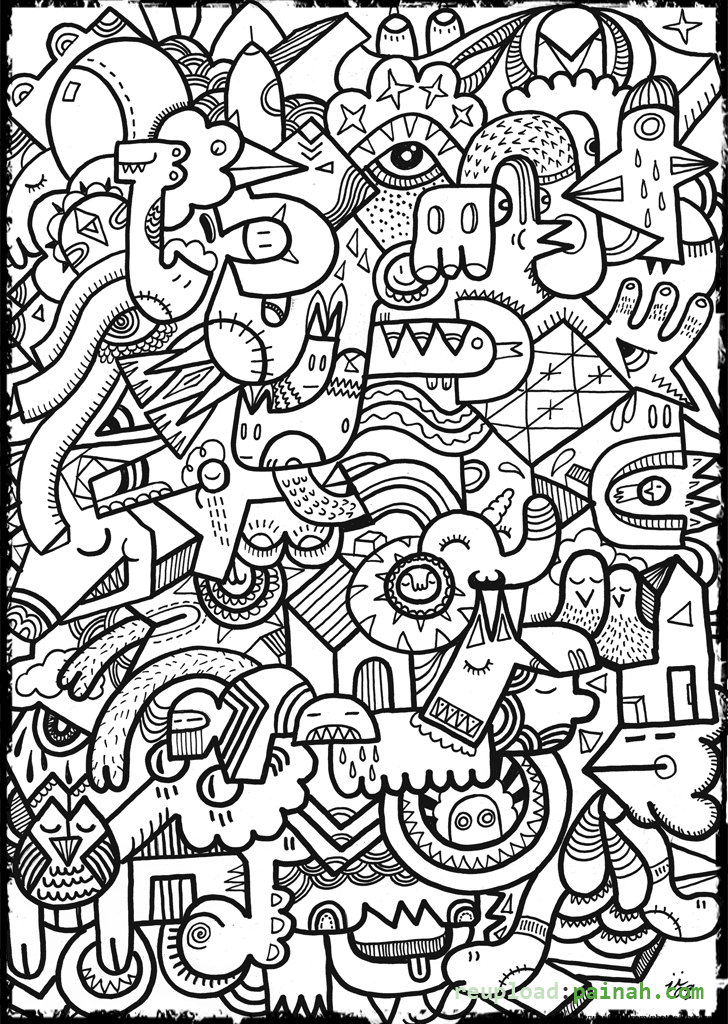 Cool Coloring Pages For Teenagers Printable Page 1