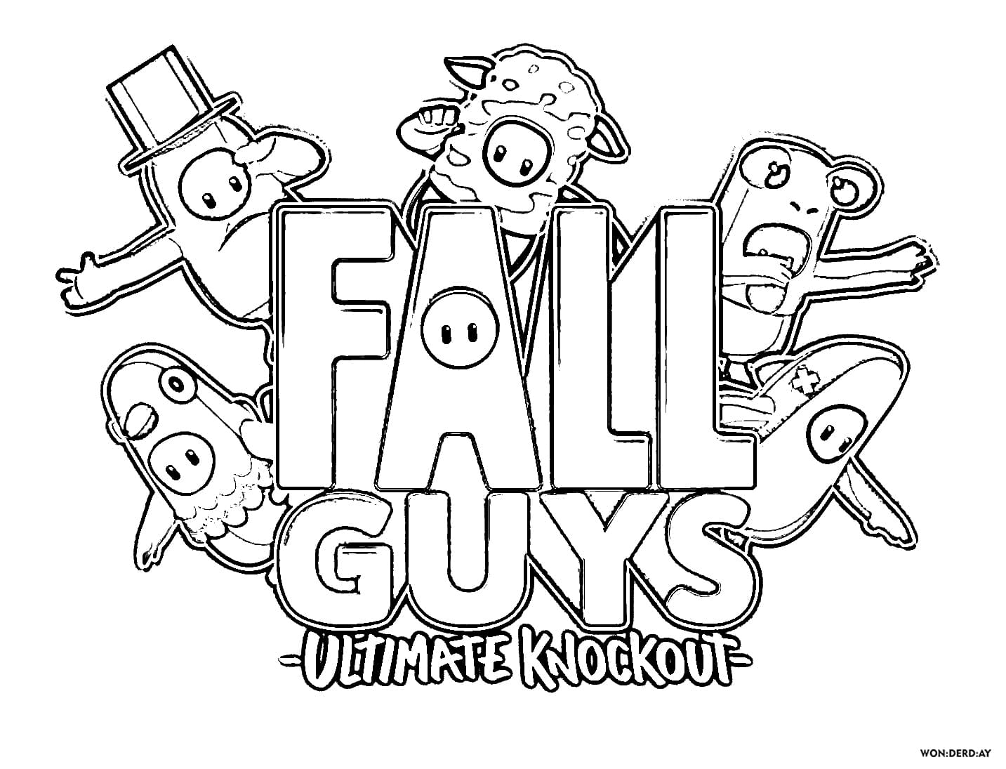 Fall Guys Coloring Pages. Print for ...wonder-day.com