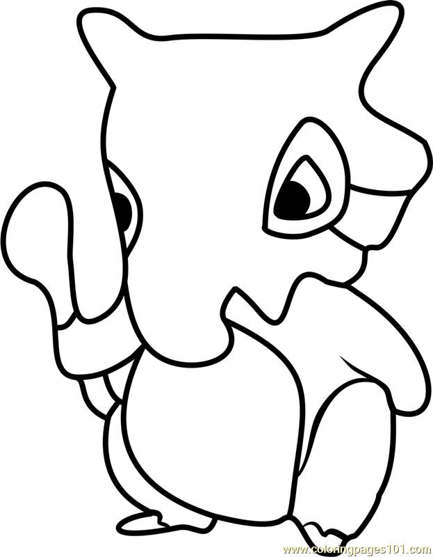 Cubone Pokemon GO Coloring Page for Kids - Free Pokemon GO Printable Coloring  Pages Online for Kids - ColoringPages101.com | Coloring Pages for Kids
