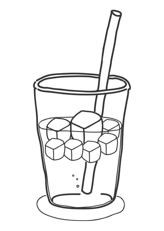 Coloring Page icecubes in drink - free printable coloring pages - Img 30280
