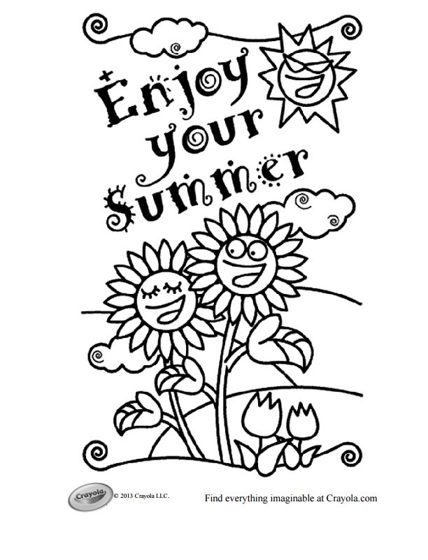 Free, Printable Summer Coloring Pages for Kids