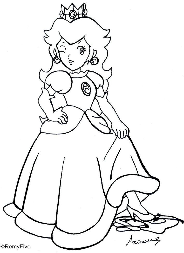 Princess Daisy Coloring Pages To Print - High Quality Coloring Pages
