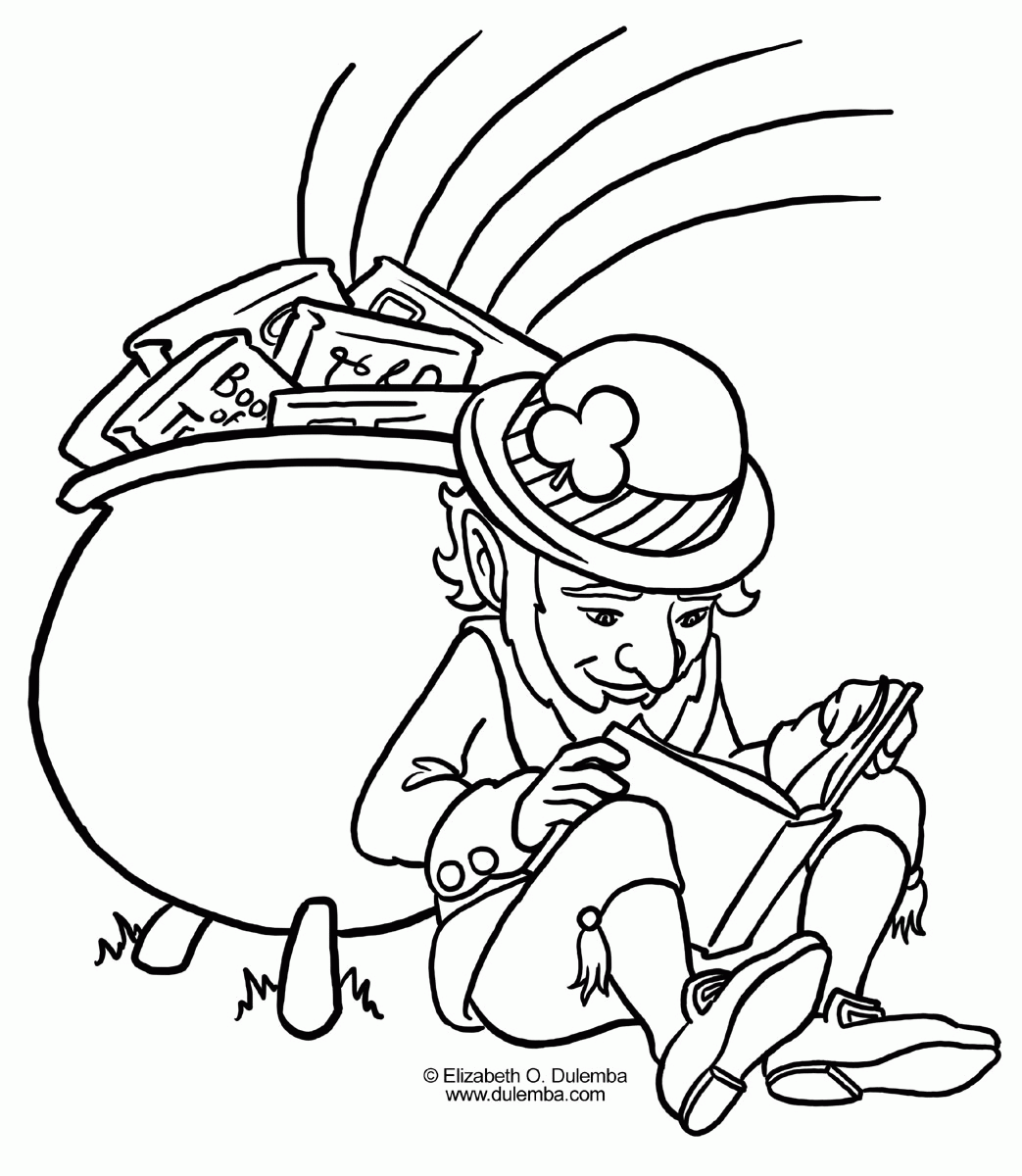 8 Pics of St. Patrick's Day Leprechaun Coloring Page 1.Red - St ...