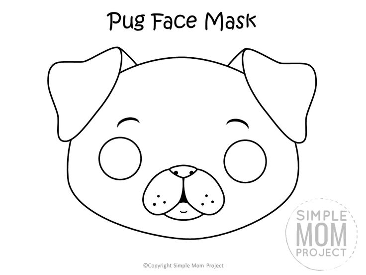 Free Printable Dog Face Mask Templates | Puppy coloring pages, Dog template,  Dog mask