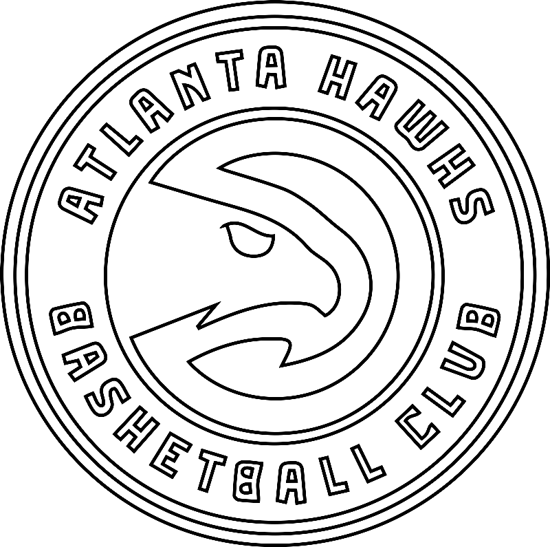 Atlanta Hawks Logo Coloring Pages - NBA Coloring Pages - Coloring Pages For  Kids And Adults