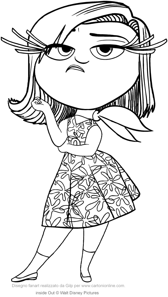 Disgust (Inside Out) coloring pages