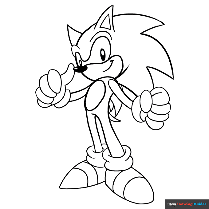 Sonic The Hedgehog Coloring Page Drawing - Coloring Nation