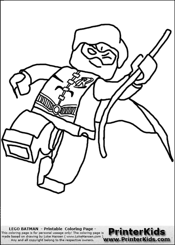 Lego Batman Robin Lokehansen Printable Coloring Book Page(#12089 ...