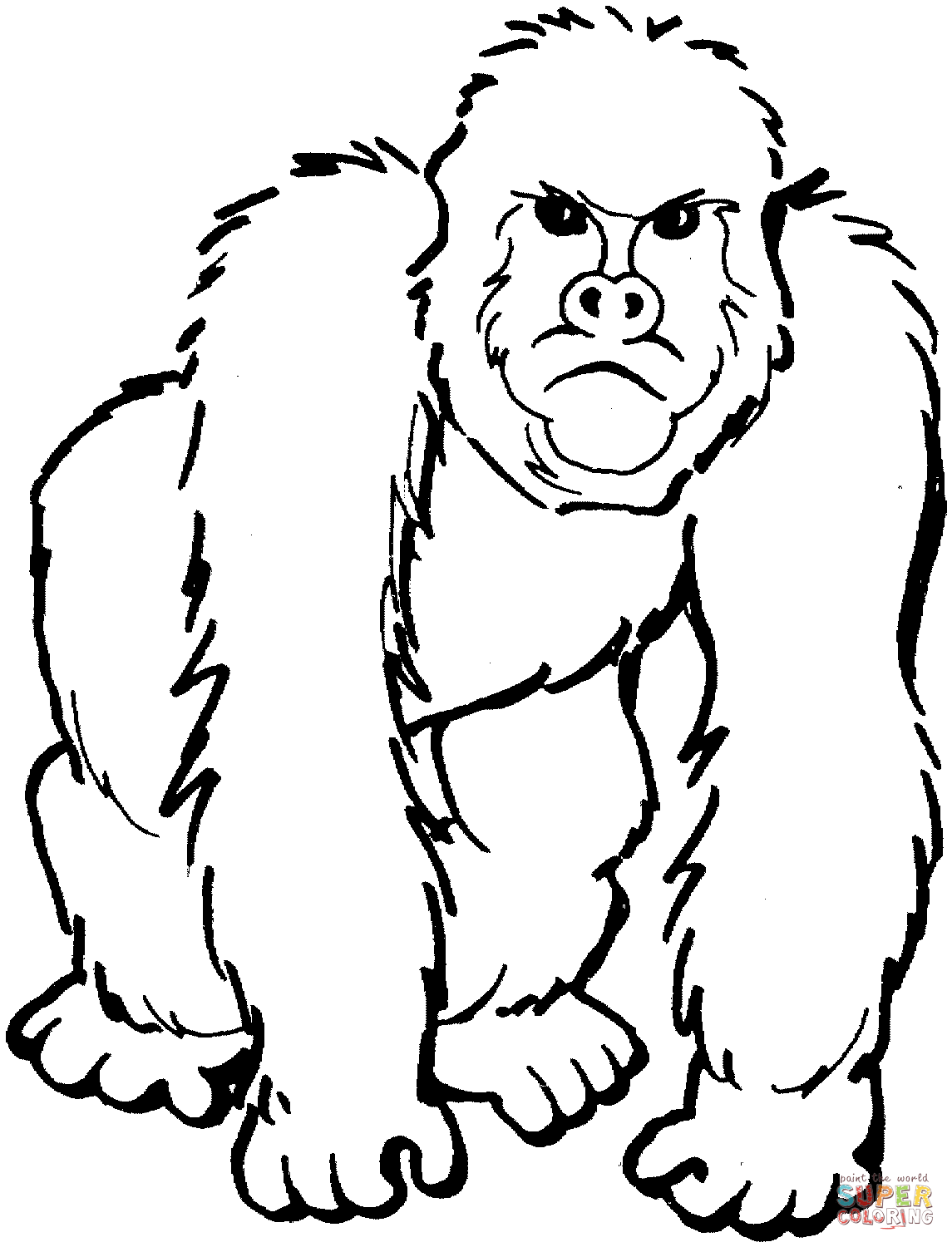 Gorillas coloring pages | Free Coloring Pages