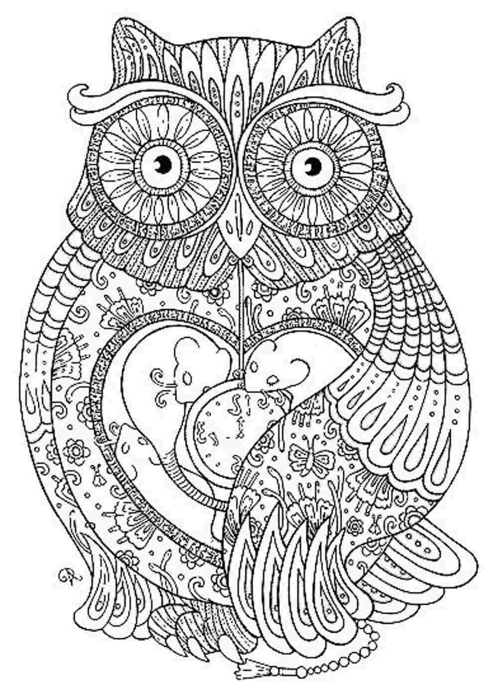 Animal mandala coloring pages to download and print for free | Owl ...