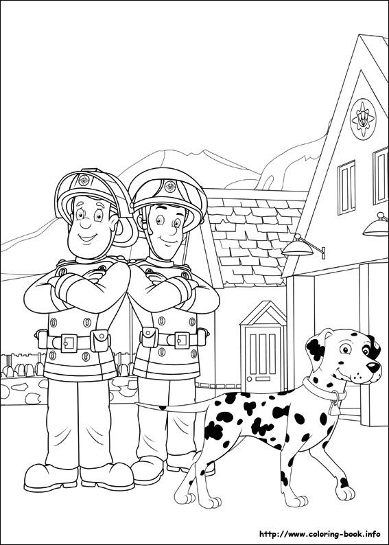 Fireman Sam coloring page | Coloring pages, Coloring pages for ...