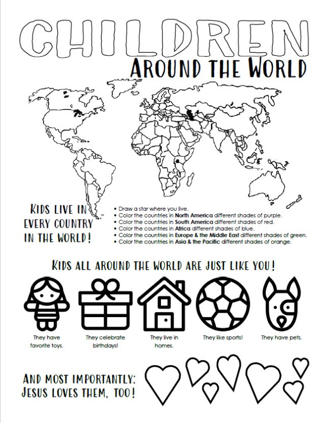Children Around the World: An Activity Page | Batts Abroad