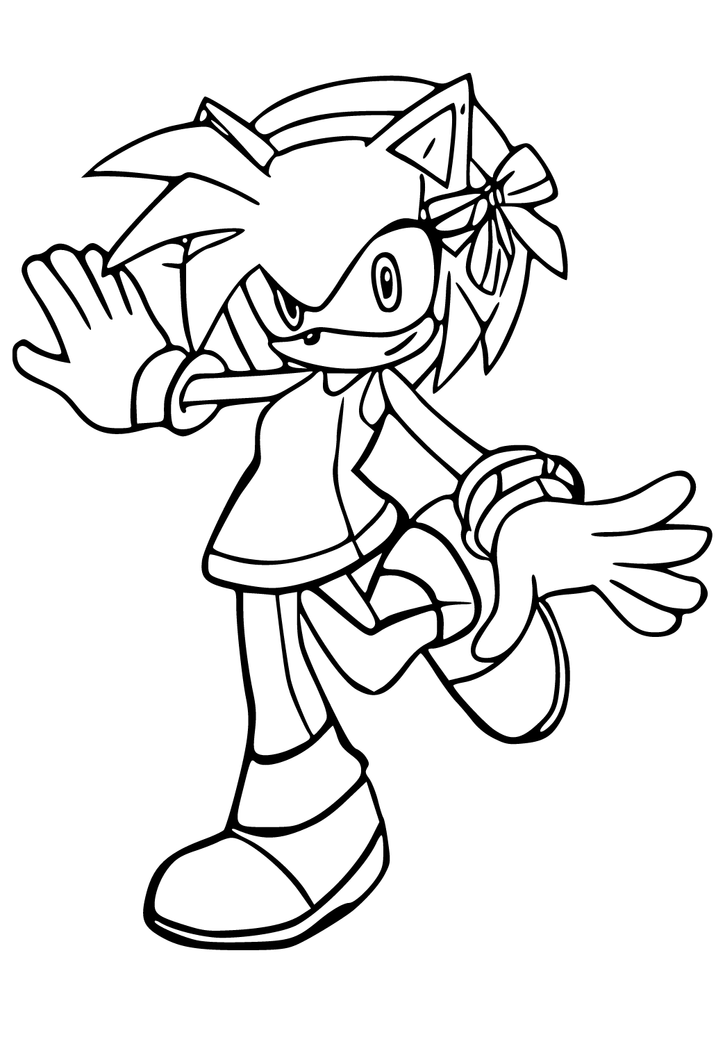 Free Printable Sonic Amy Dance Coloring Page, Sheet and Picture for Adults  and Kids (Girls and Boys) - Babeled.com