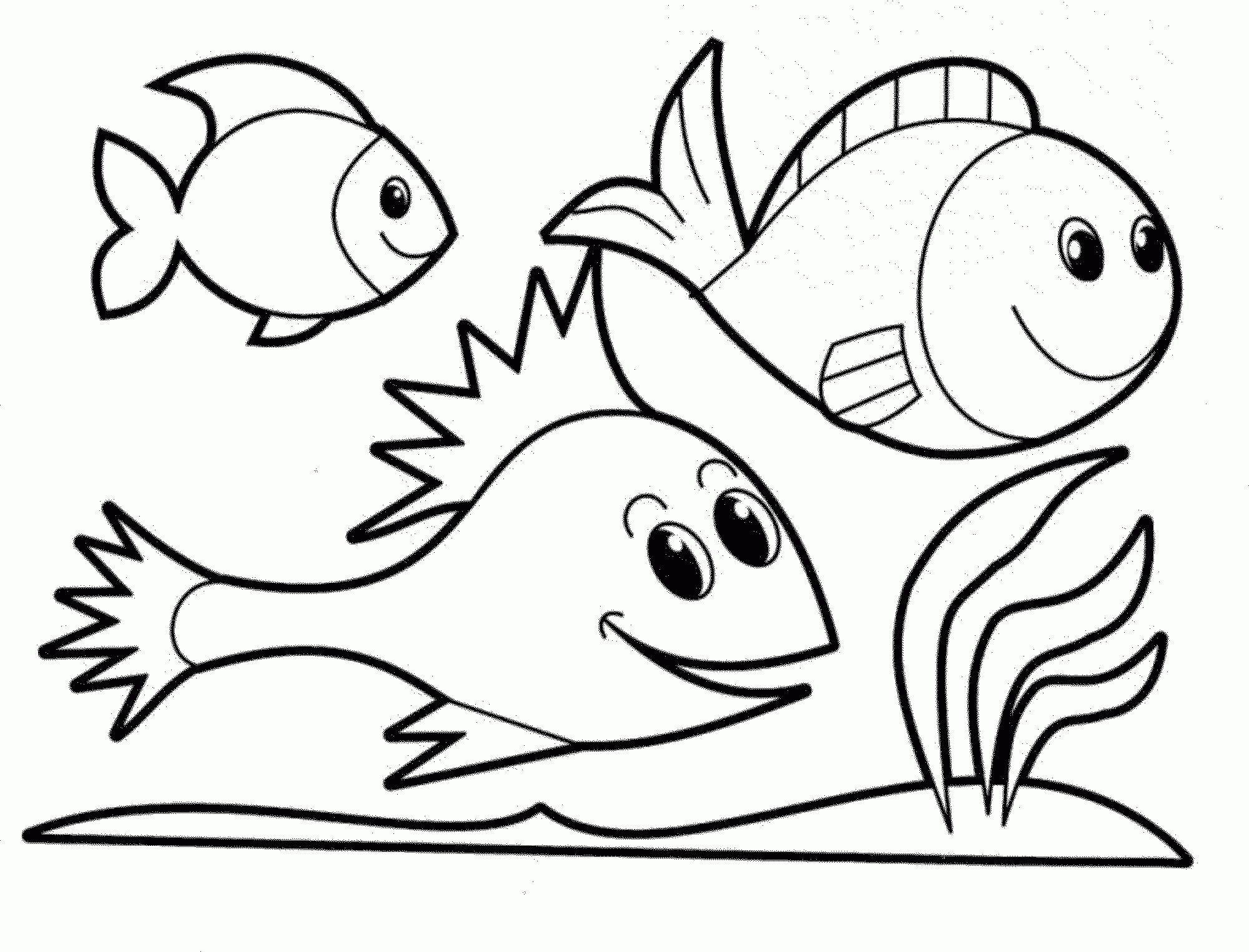 Free Fish Swimming Coloring Pages For Kids - VoteForVerde.com