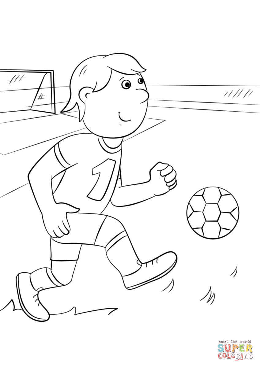 Cartoon Football Player coloring page | Free Printable Coloring Pages