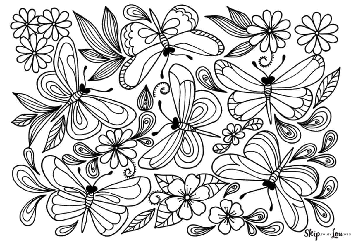 Beautiful Butterfly Coloring Pages to Download and Print | Skip To My Lou