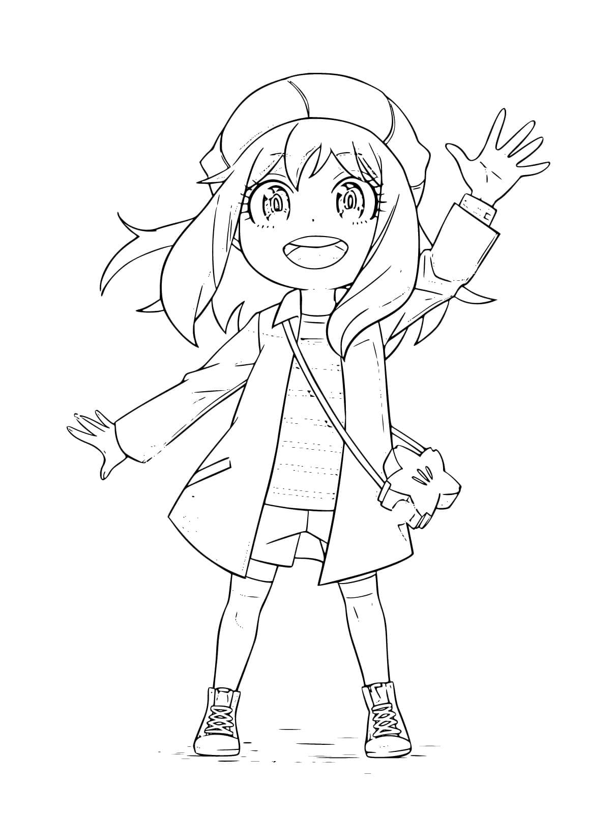 Little Anya Coloring Page - Anime Coloring Pages