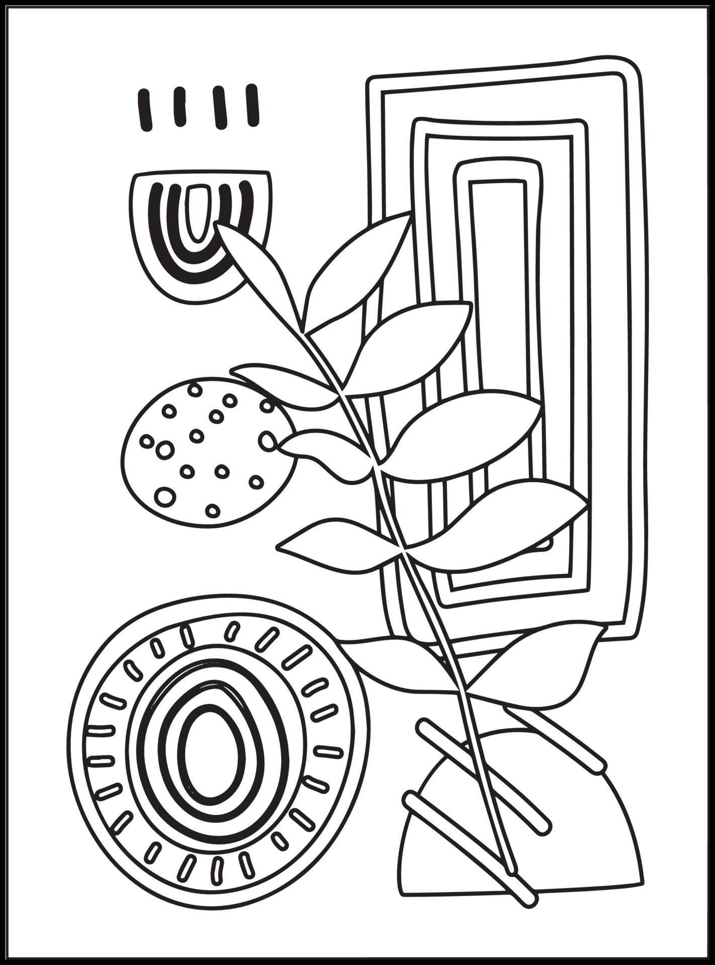 Minimalist Boho Coloring pages 17795596 Vector Art at Vecteezy