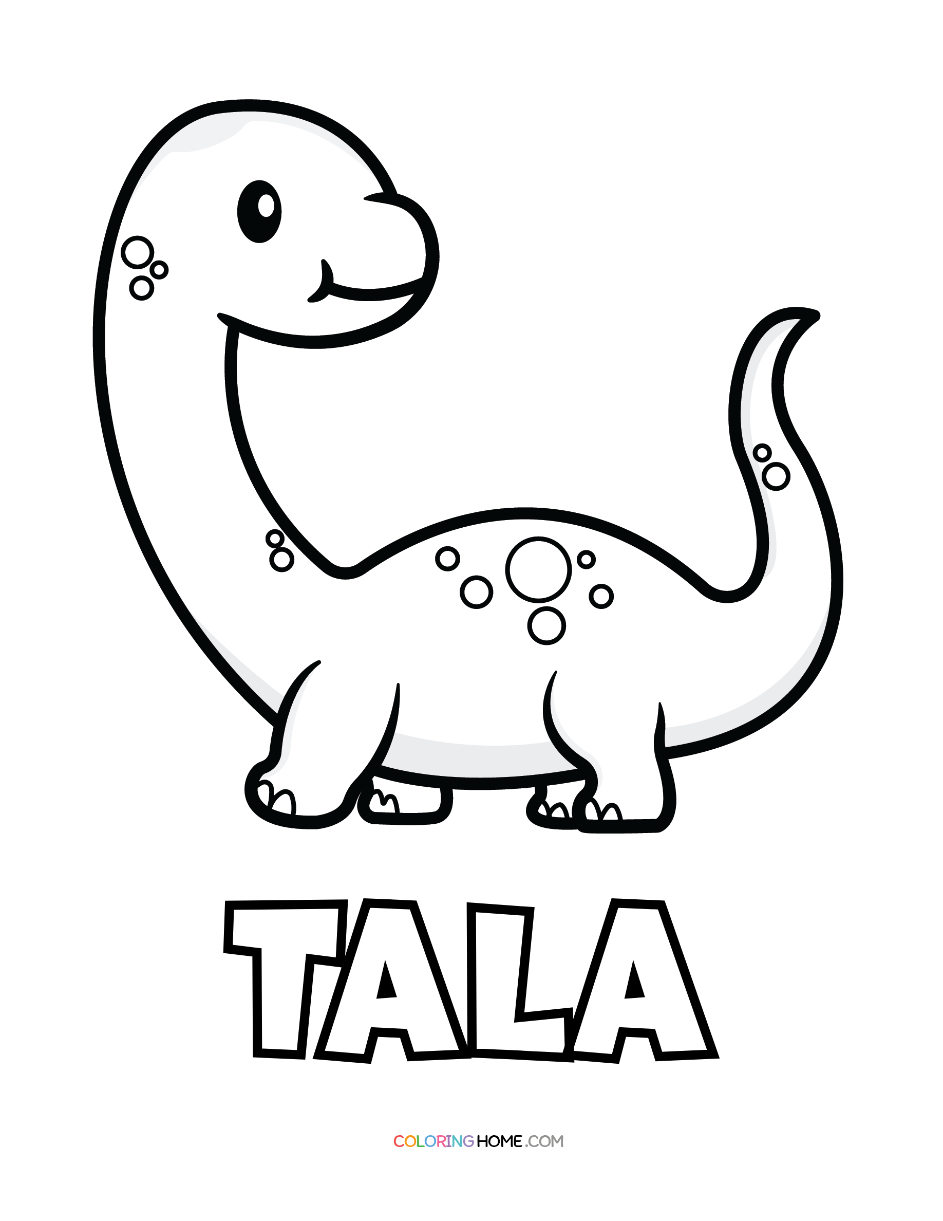 Tala dinosaur coloring page