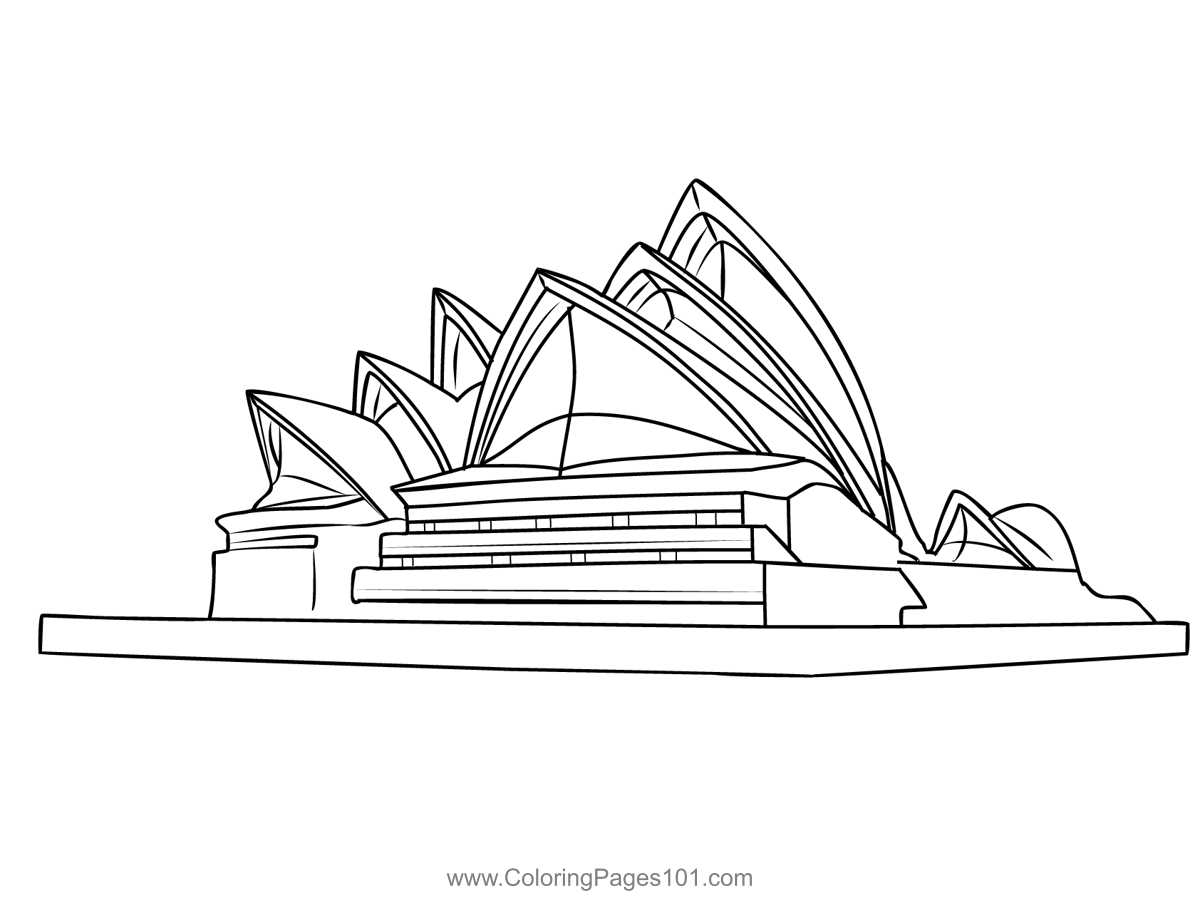 Sydney Opera House Australia Coloring ...