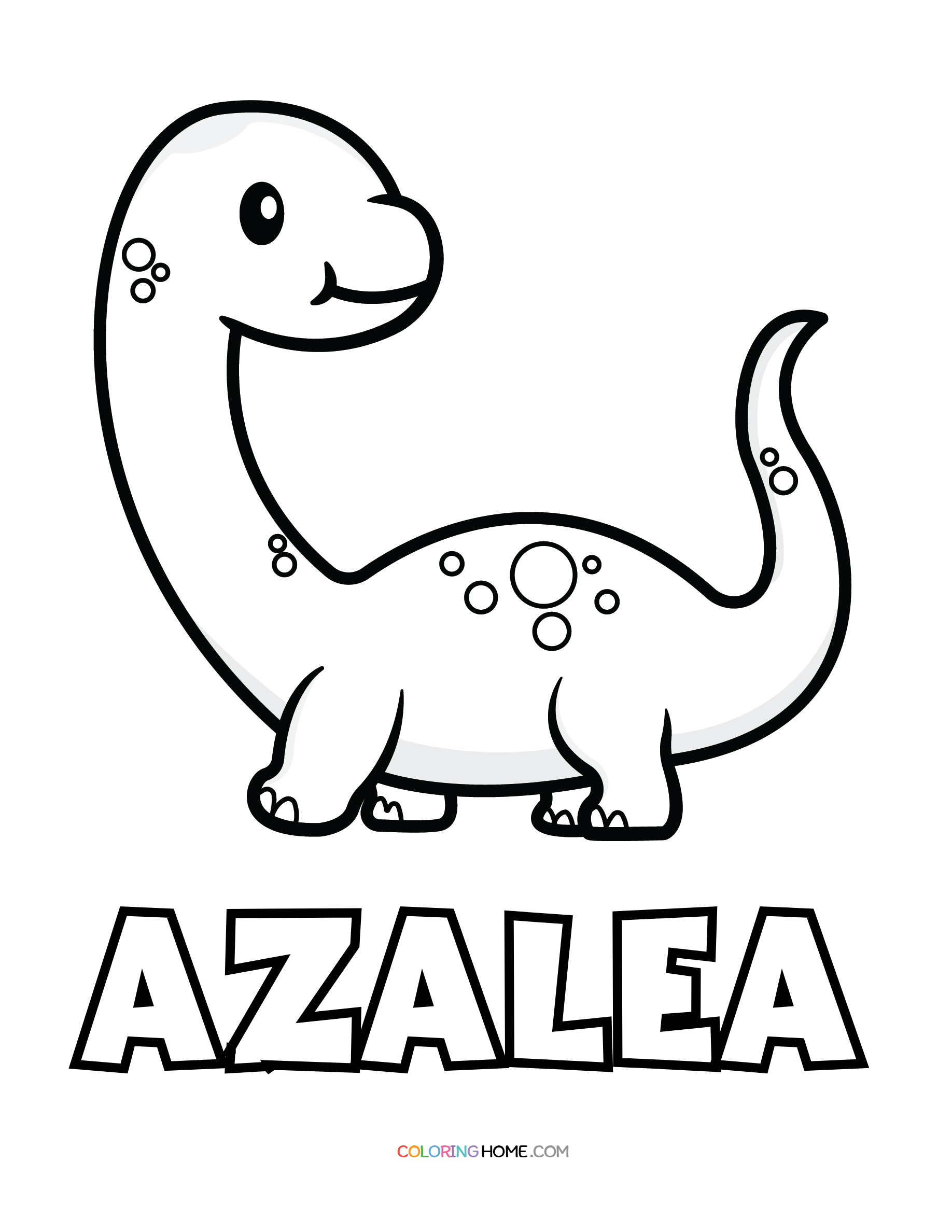 Azalea dinosaur coloring page