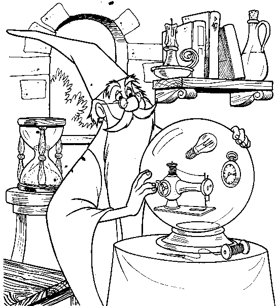 The sword in the stone Coloring Pages