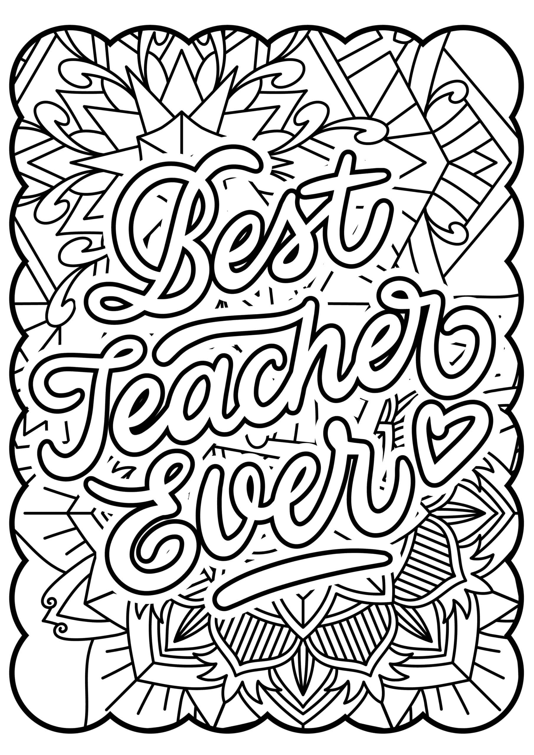 Teacher Appreciation Coloring Pages ...