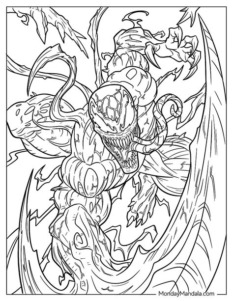 Top 10 carnage coloring pages ideas and ...