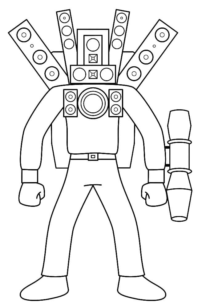 Skibidi Toilet Titan Speakerman coloring page - Download, Print or Color  Online for Free
