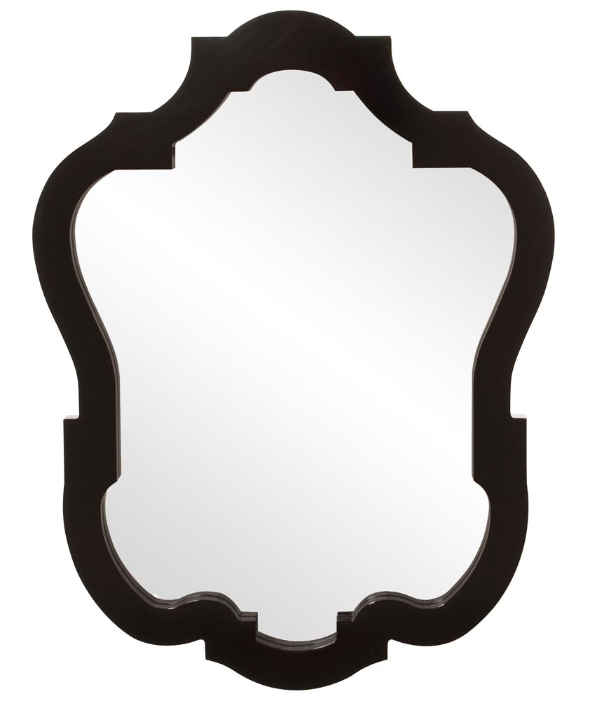 Howard Elliott, Asbury Glossy Black Wall Mirror 92001