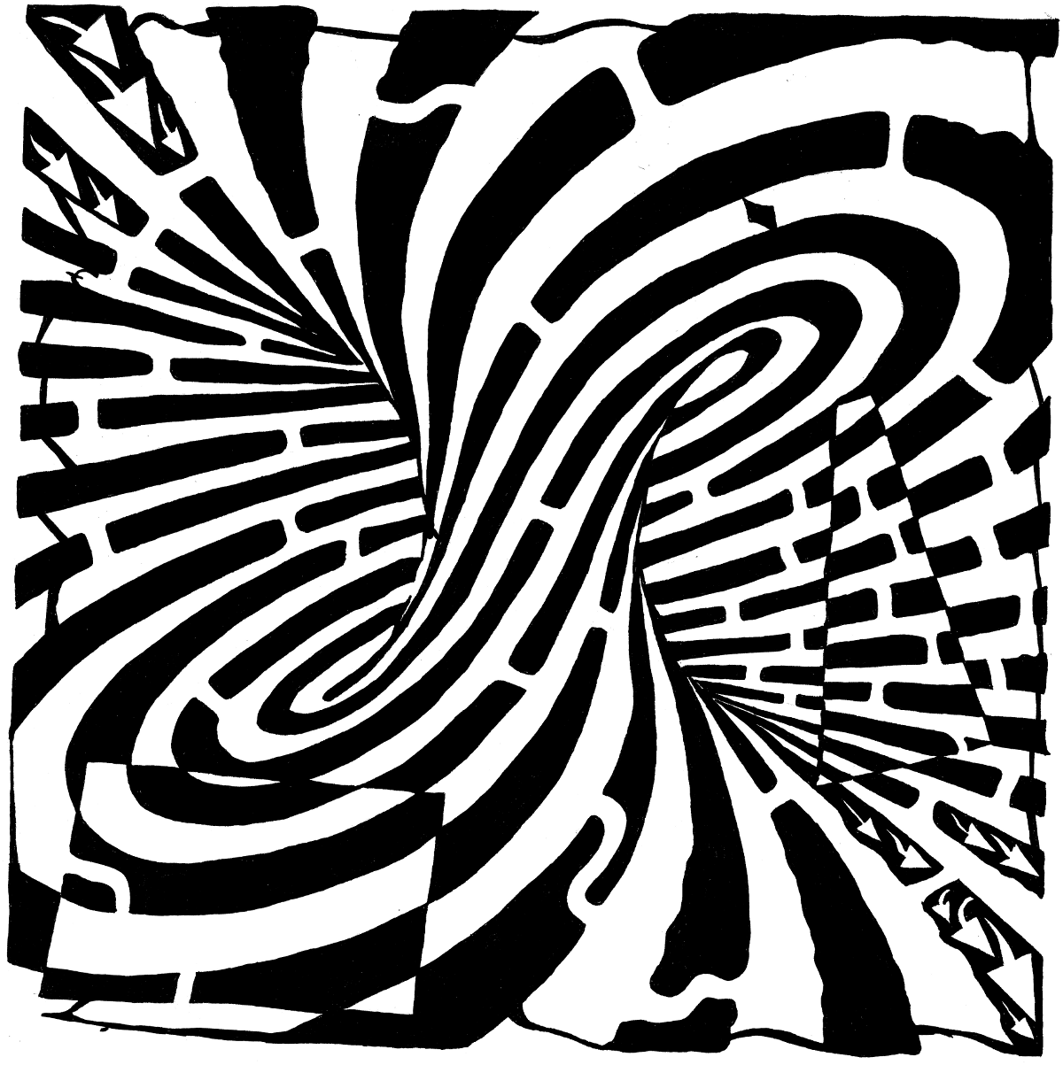 Optical Illusions Coloring Sheets Printable - Coloring Style Pages