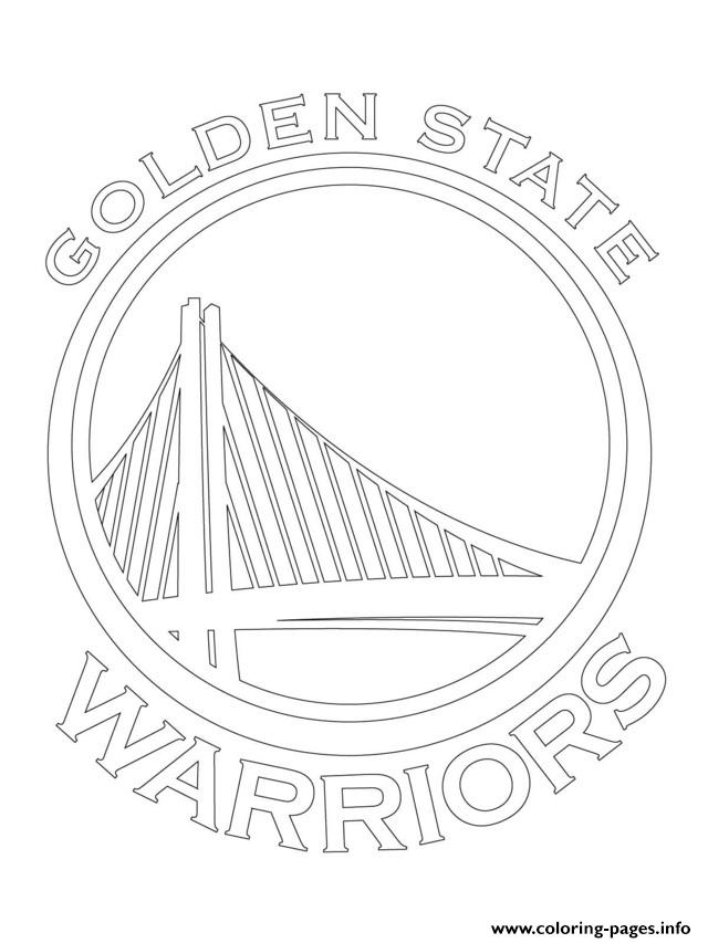 Golden State Warriors Logo Nba Sport Coloring Pages Printable