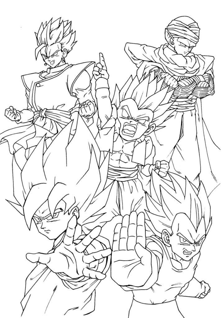 Dragon Ball Team | Super coloring pages, Dragon ball art, Dragon coloring  page