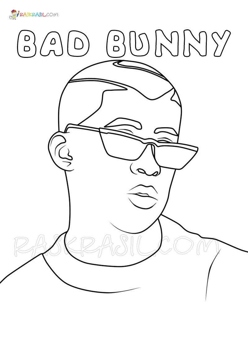 Bad Bunny Coloring Pages | New Free Coloring Pages