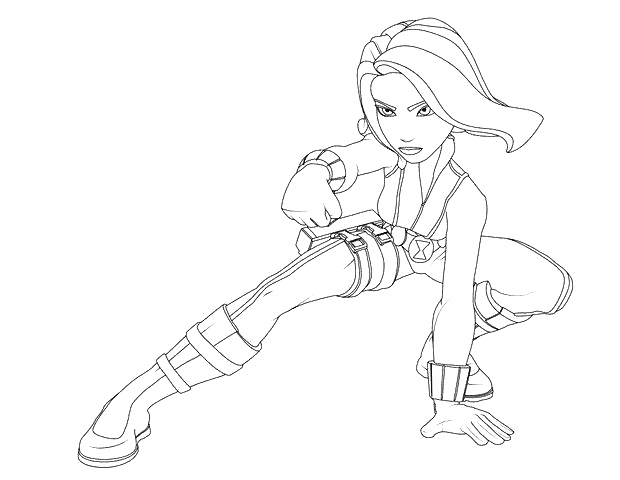 Coloring page - Gamora in training