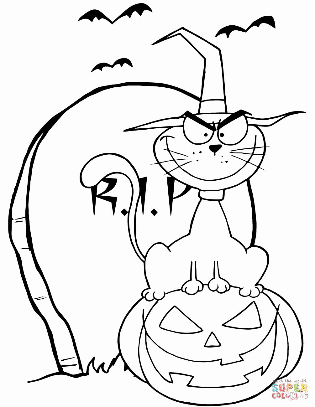 Tombstone Coloring Page