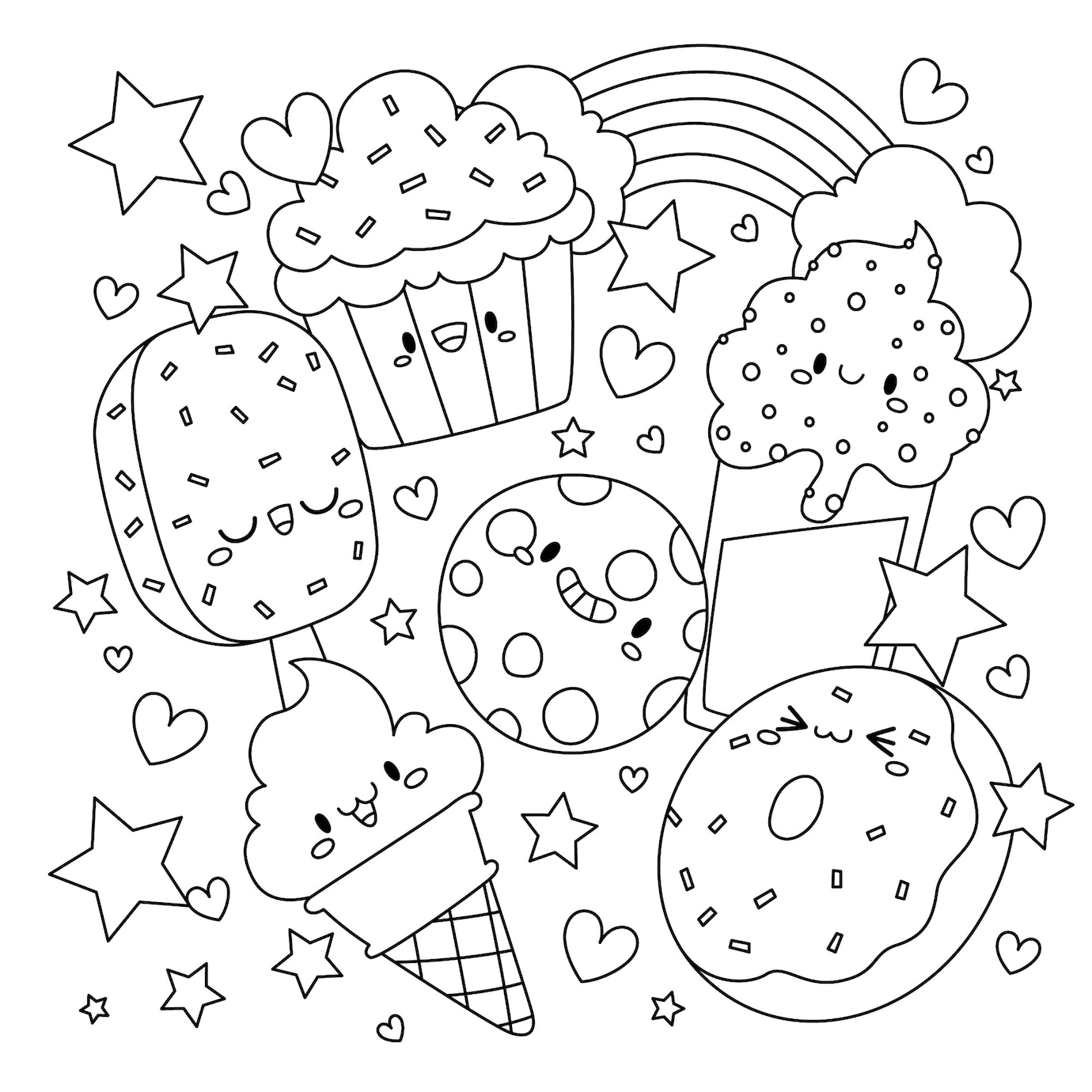 Dessert Coloring Pages - Coloring Nation