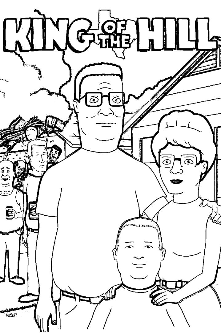 Printable King of the Hill Coloring Page - Free Printable Coloring Pages  for Kids