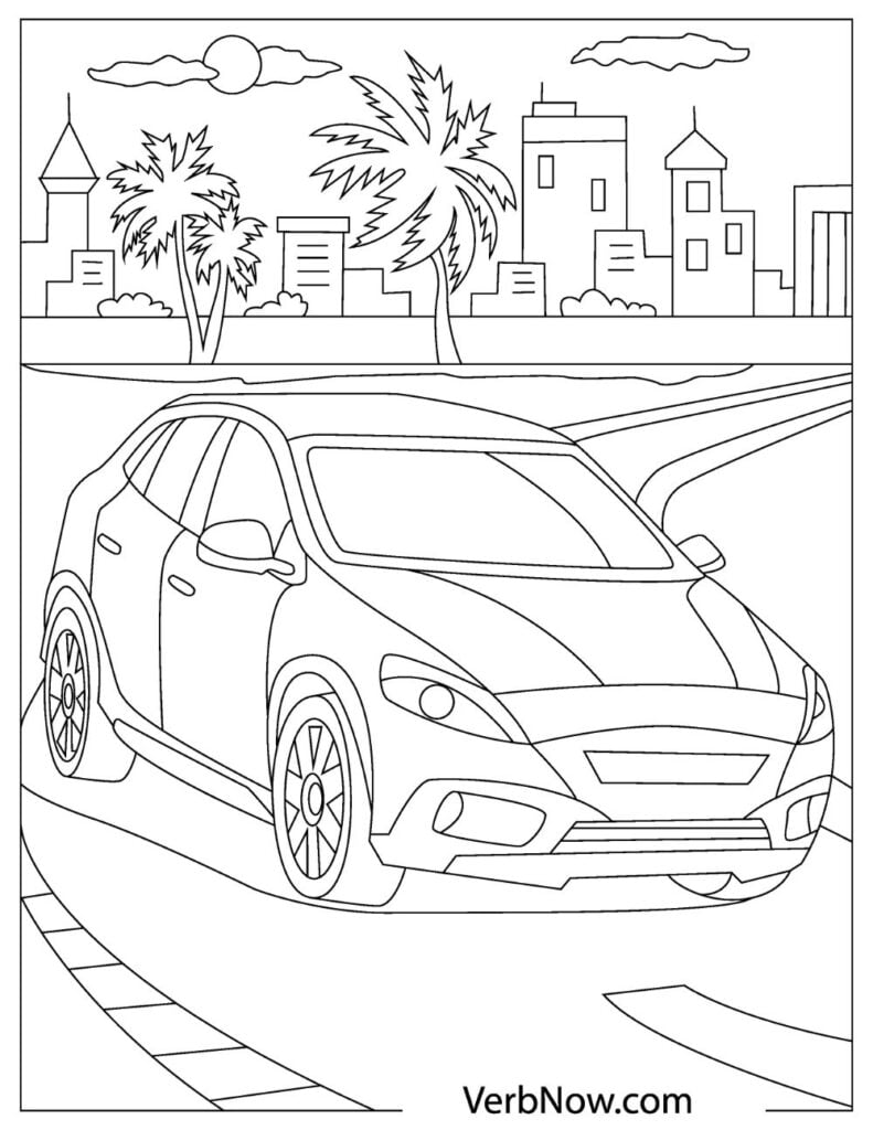 Free CARS Coloring Pages for Download (Printable PDF) - VerbNow