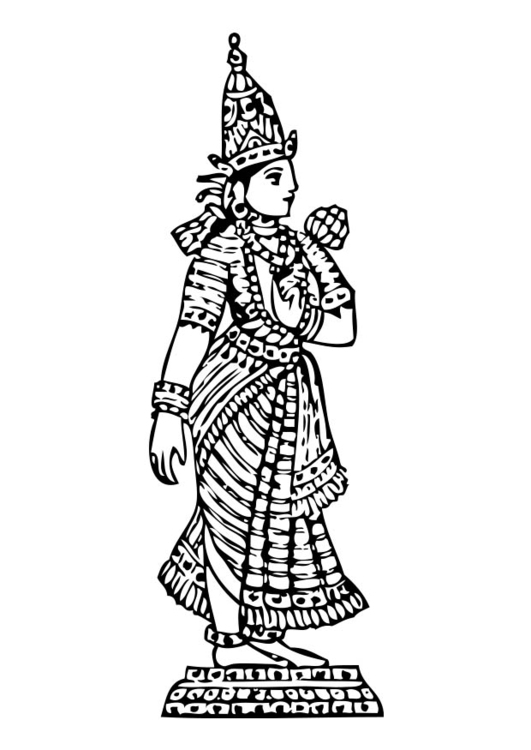 Coloring Page Lakshmi - free printable coloring pages - Img 17374